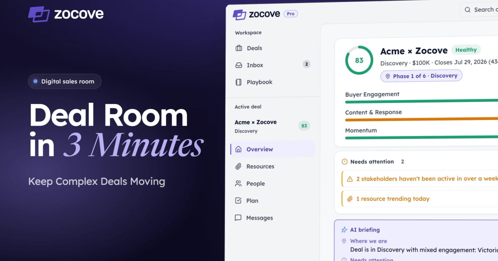 Create a deal room in under 3 minutes
